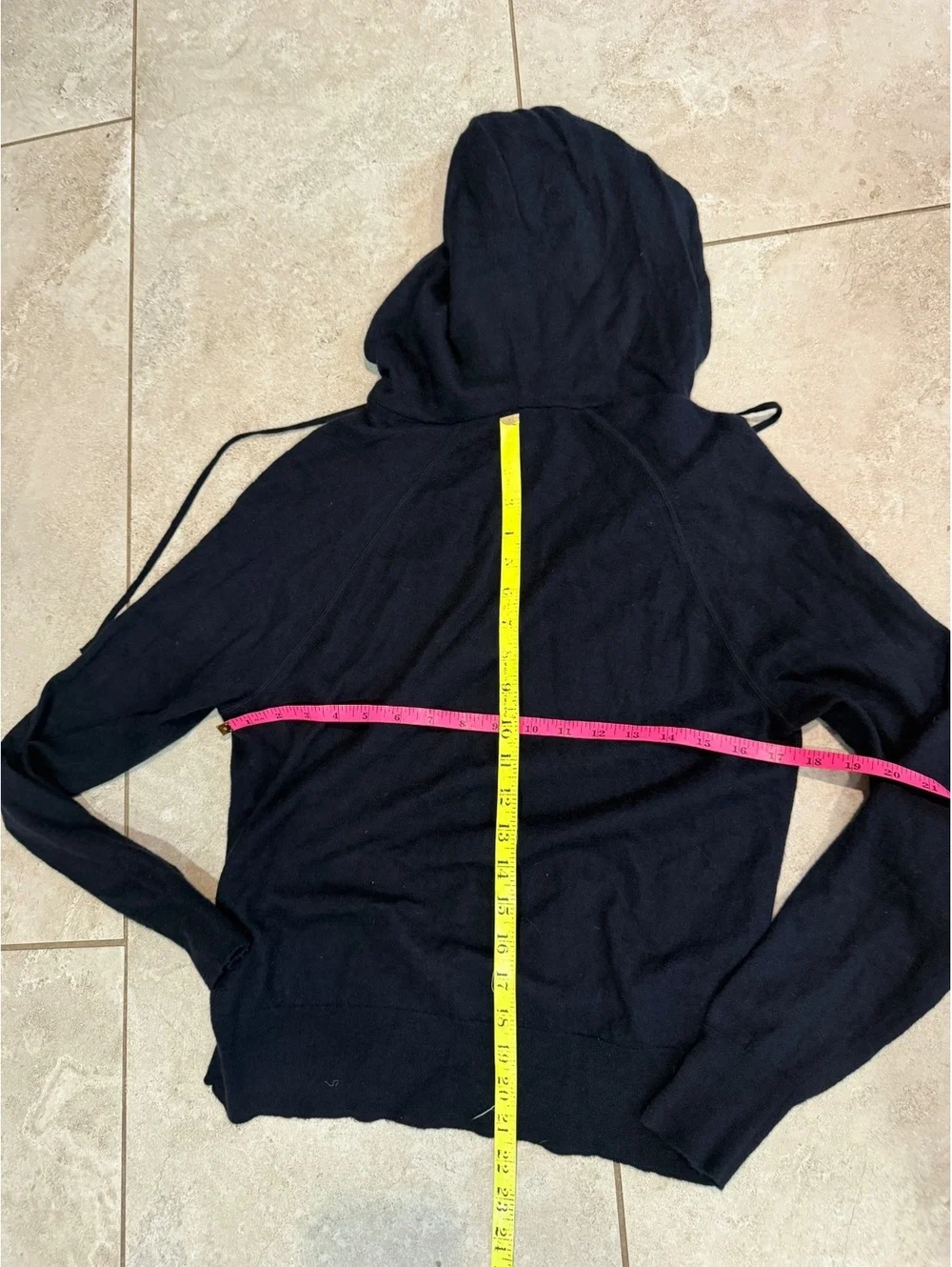 J.Crew 100% Cashmere Navy Hooded Lightweight Sweater